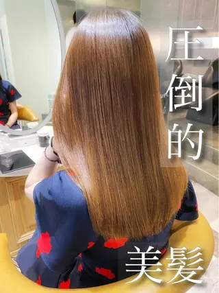 セミロング カラー レイヤーカット/ 顔周り 五島巨幹のヘアスタイル