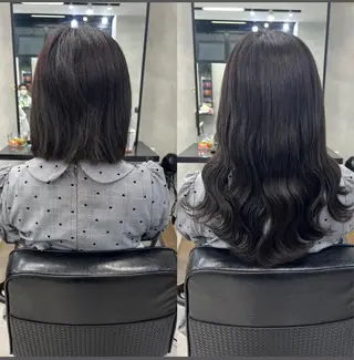 ミディアム 濱川響太レディース カットモデルのヘアスタイル