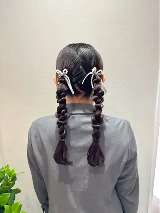 ロング ヘアアレンジ お呼ばれアレンジ♡ momohaのヘアスタイル