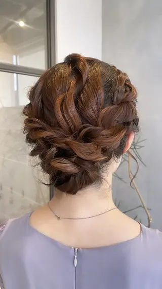 セミロング ヘアアレンジ 透明感カラー✨艶髪 制作🌱山根あゆみのヘアスタイル