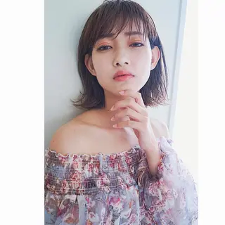 ミディアム カラー ✨艶ブリーチカラー ✨四ノ宮裕己のヘアスタイル