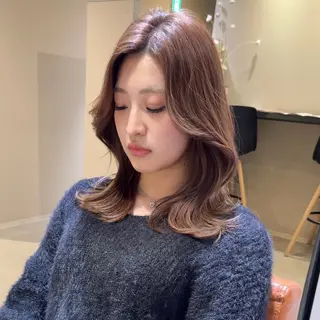 ミディアム 石山 洸平のヘアスタイル