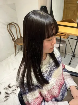 ロング ナミ🩶暗髪/暖色 ❤️/透明感/縮毛のヘアスタイル