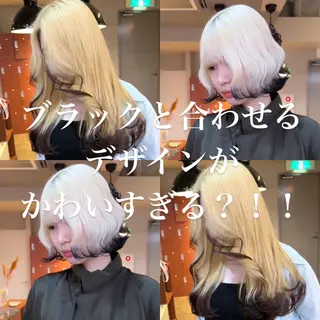 ミディアム カラー 大阪ハイトーン /MYUUのヘアスタイル