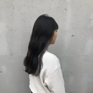 ロング カラー 酸性縮毛矯正🧴韓国 レイヤー/髪質改善のヘアスタイル