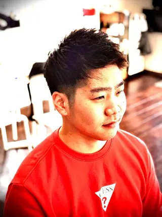 ショート カラー パーマ ヘアアレンジ メンズ share salon n'est-ce pa(シェアサロン　ネセパ)所属・men's特化　石井 貴章のヘアスタイル