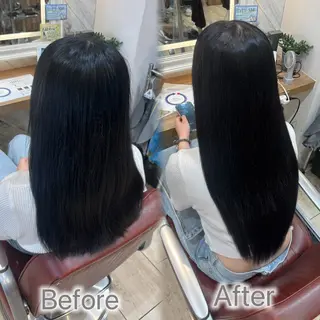 ロング カラー ヘアアレンジ メンズ シールエクステ🎀 羽エクステ🌙しぇるのヘアスタイル