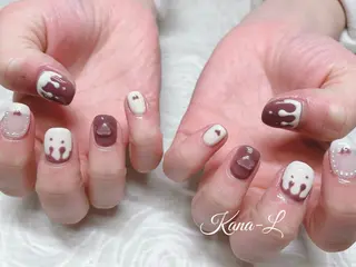 カラー ネイル 芦辺 香奈のネイルデザイン