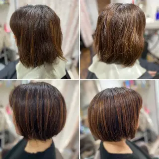 ミディアム カラー glosstokyo所属・縮毛矯正技師須藤玲人 髪質改善師ゴトウのヘアスタイル