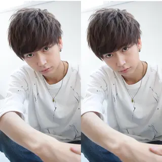 ショート メンズ BABY 艶髪暗髪ヘア💖達人のヘアスタイル