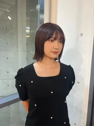 ミディアム レイヤー／パーマ KAHOのヘアスタイル