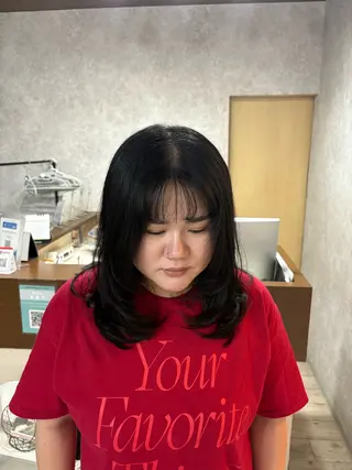 ミディアム なぎは/暗髪・ ナチュラルカラーのヘアスタイル