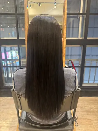 ロング 渋谷/切りっぱなし レイヤー/ブリーチのヘアスタイル