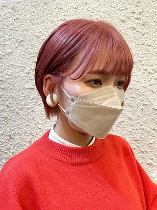 ショート カラー 透明感・艶カラー/ 坂田友梨奈のヘアスタイル