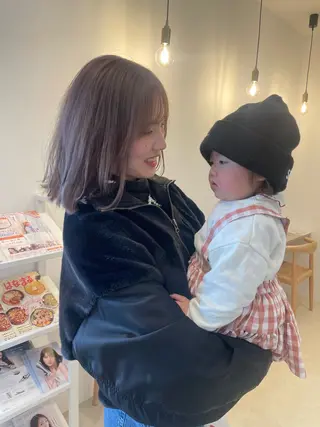 ミディアム カラー ルプラボウ/日野 /ショート/レイヤーのヘアスタイル