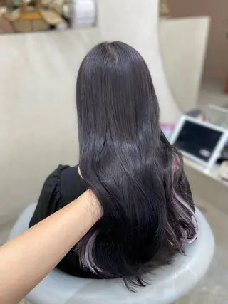 ロング カラー 新宿/韓国ヘア 中明度カラー/かやのヘアスタイル