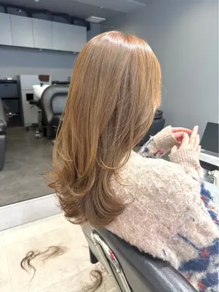 ロング カラー kei/透明感カラー /縮毛矯正/メンズのヘアスタイル