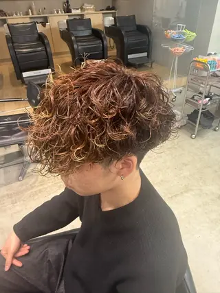 ショート パーマ fifth天神パーマ メンズ特化/虎太郎のヘアスタイル