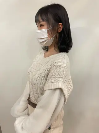 ミディアム 田中 碧のヘアスタイル