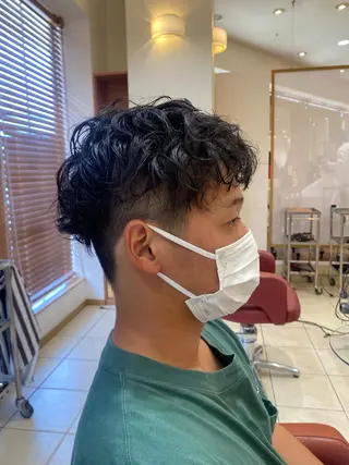 ショート パーマ メンズ 金沢美容室 KUSHUKAのヘアスタイル