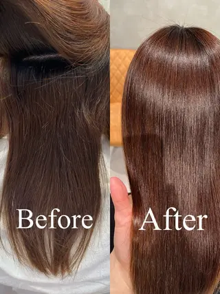 ロング パーマ charm《銀座》 ヘアセット/縮毛矯正のヘアスタイル