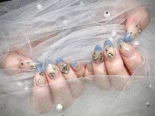 ネイル I-nailロング /ワンホン/キラキラのネイルデザイン