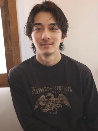 ミディアム パーマ メンズ ...alley/Dreap所属・パーマ/透明感カラー 元町🌱takutoのヘアスタイル