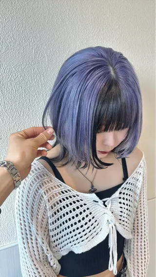 ミディアム カラー AFLOAT D‘L所属・ハイトーン/透明感 カラー/MANARUのヘアスタイル