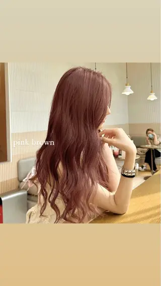 カラー Haruka 🎀暖色カラーのヘアスタイル