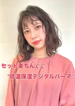 ミディアム カラー パーマ 似合わせ✨透明感🫧 佐藤優斗のヘアスタイル