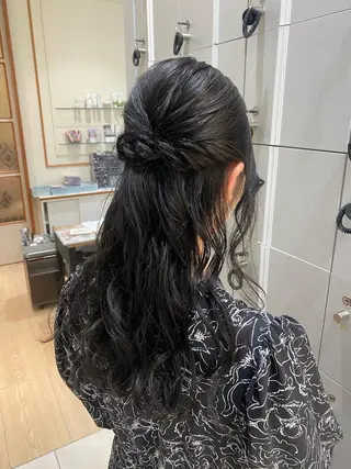 ロング ヘアアレンジ 韓国ヘア🍒渡辺 咲🍒のヘアスタイル