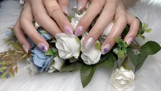 カラー ネイル オーシャン スカルプネイルサロンのネイルデザイン