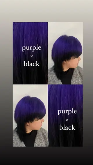 ミディアム カラー アリヤマ メイカのヘアスタイル