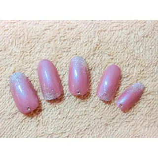 ネイル 痛ネイル/ワンホン/ フィルイン/長さだしのネイルデザイン