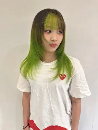 ロング カラー ill.所属・ill［イル］大須 ダブルカラー髪質改善のヘアスタイル
