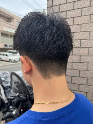 ショート メンズ パーマ/ハイトーン /吉田眞のヘアスタイル