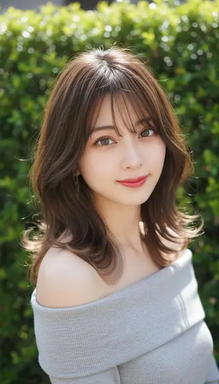 ミディアム パーマ カラー さく/髪質改善× 縮毛矯正/町田のヘアスタイル