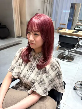 ロング カラー 風香🪼レイヤー カット/艶カラーのヘアスタイル