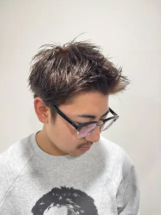 カラー メンズ 平尾/艶カラー/ アッシュ系/中川誠大のヘアスタイル