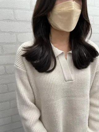 セミロング KANAMI日暮里 韓国ヘア・メイクのヘアスタイル