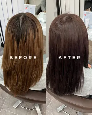 セミロング カラー 徳永 花怜のヘアスタイル