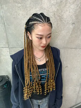 ロング HONEY TRAP!所属・HARURU🪮✨ ブレイズ海外ヘアのヘアスタイル