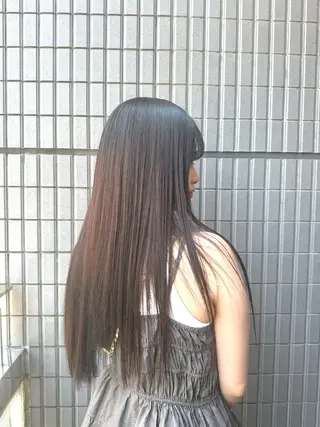 ロング レイヤー✂️ ハイトーン💖モテ髪のヘアスタイル