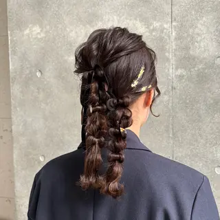 ミディアム ヘアアレンジ 👩🏼🪄ありむら もえ/京都駅🍐のヘアスタイル