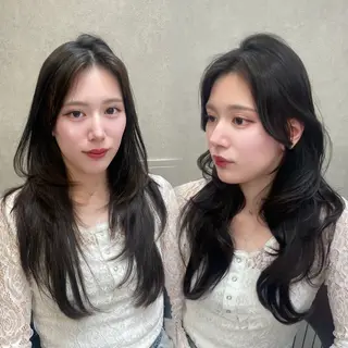 セミロング MOE 福岡韓国ヘア✧︎のヘアスタイル