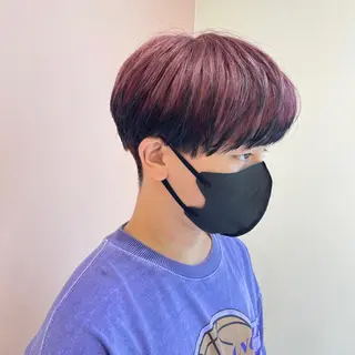 カラー メンズ レイヤーカット/ ハイトーンchimiのヘアスタイル