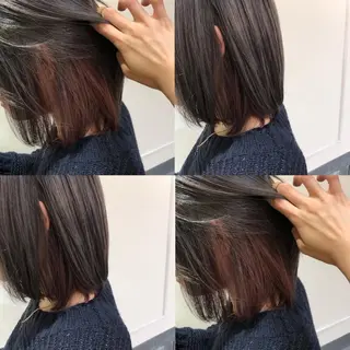 ミディアム カラー 艶カラー/韓国顔周り 🎀mamiのヘアスタイル