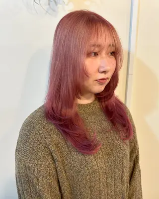 セミロング カラー Sherry/R 三川町　木村祐里奈のヘアスタイル