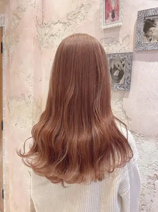 ロング 川井麻由🎀アイドル 量産🎀ピンクカラーのヘアスタイル