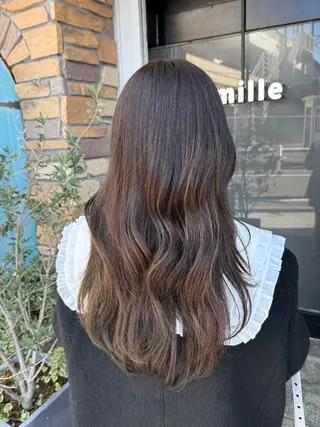 ロング カラー 透明感カラー/パーマ 🌀アオノのヘアスタイル